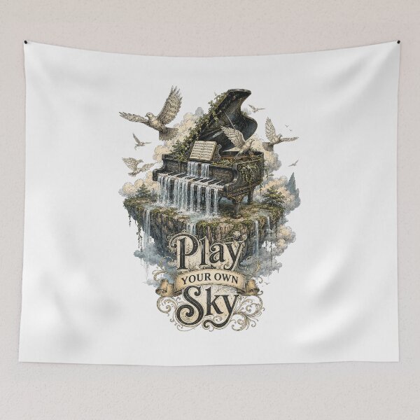 Item preview, Play Your Own Sky – Surreal Waterfall Piano designed and sold by NarpLTD.