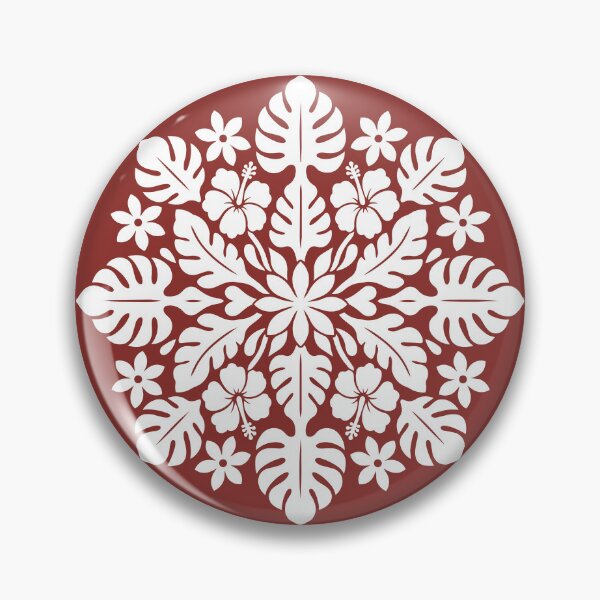 Item preview, Hawaiian Christmas Tifaifai – Red & White Tropical Wreath designed and sold by Tahitifaifai.