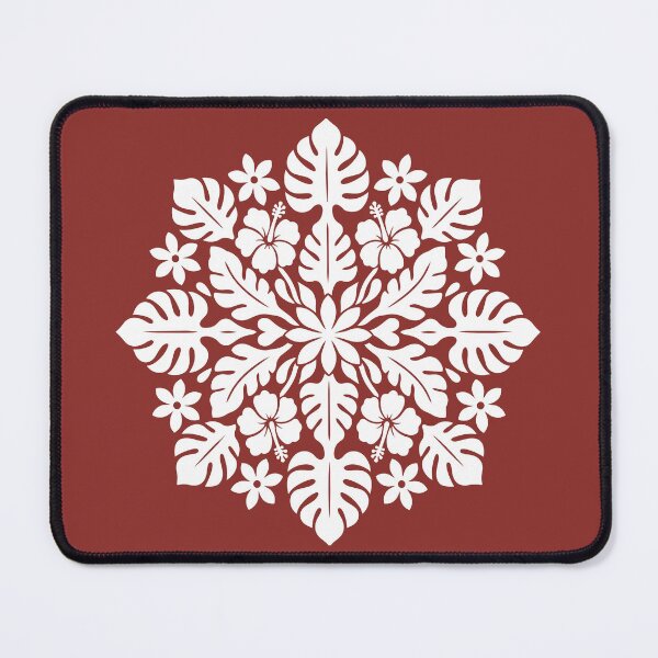 Item preview, Hawaiian Christmas Tifaifai – Red & White Tropical Wreath designed and sold by Tahitifaifai.