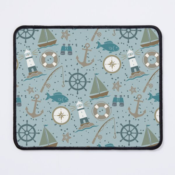Item preview, Nautical Nursery (blue) designed and sold by Doodloom.