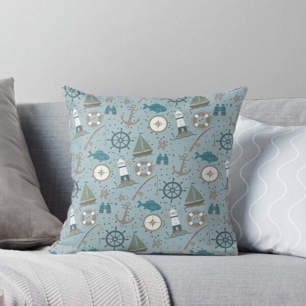 Item preview, Nautical Nursery (blue) designed and sold by Doodloom.