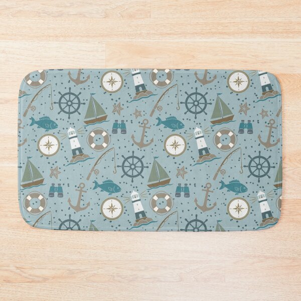 Item preview, Nautical Nursery (blue) designed and sold by Doodloom.
