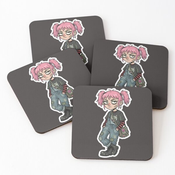 Item preview, Cute Punk Goth Girl Cartoon | Emo Alternative Fashion | Grunge Kawaii Character | Streetwear Illustration | Gothic Sticker Design designed and sold by Bhaskar Digital Art.