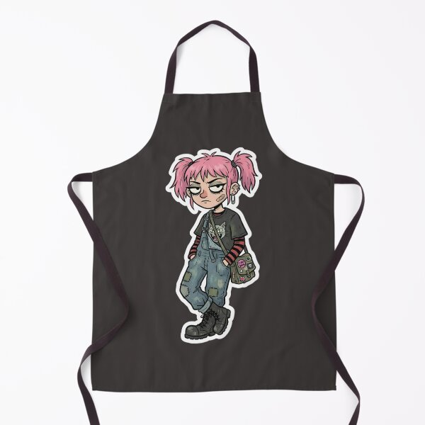 Item preview, Cute Punk Goth Girl Cartoon | Emo Alternative Fashion | Grunge Kawaii Character | Streetwear Illustration | Gothic Sticker Design designed and sold by Bhaskar Digital Art.