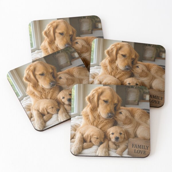 Item preview, Golden Retriever Family Love Cute Puppies designed and sold by BagFactoryUK.