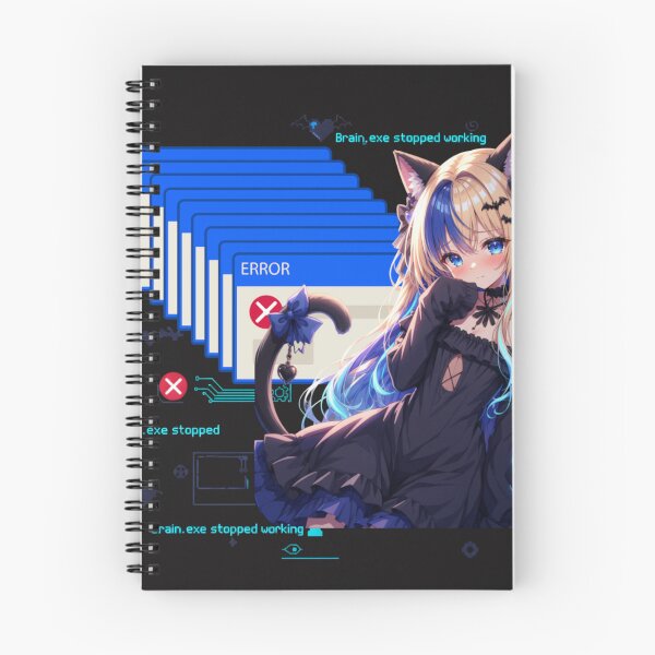 Item preview, Brain.exe Stopped Working – Cute Anime Cat Girl designed and sold by Revyra Design .