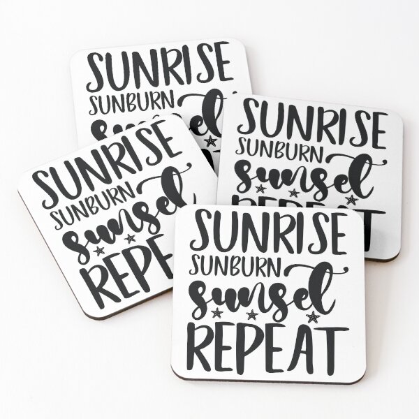 Item preview, Sunrise Sunburn Sunset Repeat - Summer Quotes Retro Vintage Aesthetic Beach Vacation Gift designed and sold by FuzionRaptor.