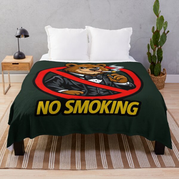 Item preview, No Smoking Bear Sticker – Funny Grizzly Tuxedo Cartoon Vector, Classy Smoking Forbidden Sign, Elegant Bear Gentleman Garage Wall Art designed and sold by SmartPuns.