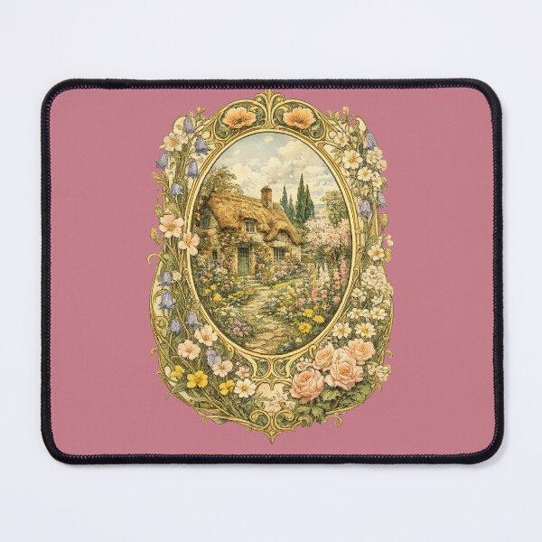 Item preview, Art Nouveau Cottage Illustration – Vintage Mucha Style Wildflower Design designed and sold by MagicMakerPh.