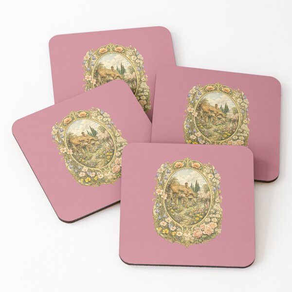 Item preview, Art Nouveau Cottage Illustration – Vintage Mucha Style Wildflower Design designed and sold by MagicMakerPh.