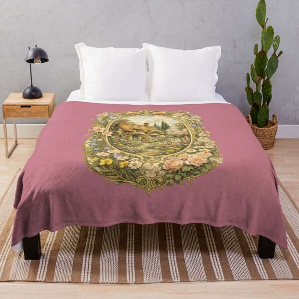 Item preview, Art Nouveau Cottage Illustration – Vintage Mucha Style Wildflower Design designed and sold by MagicMakerPh.