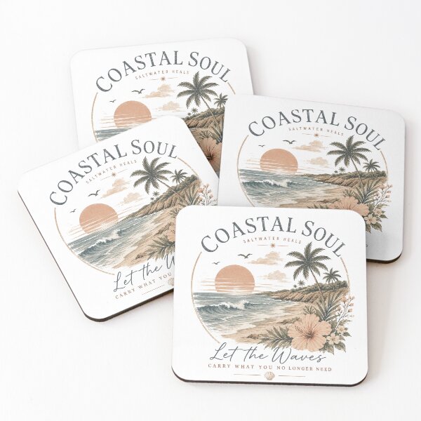 Item preview, Coastal Soul - Saltwater Heals Vintage Beach Design designed and sold by JolususaStore.