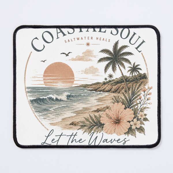 Item preview, Coastal Soul - Saltwater Heals Vintage Beach Design designed and sold by JolususaStore.