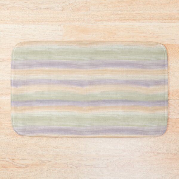 Item preview, Coastal Bohemian Watercolor Stripes (Green purple) designed and sold by Doodloom.