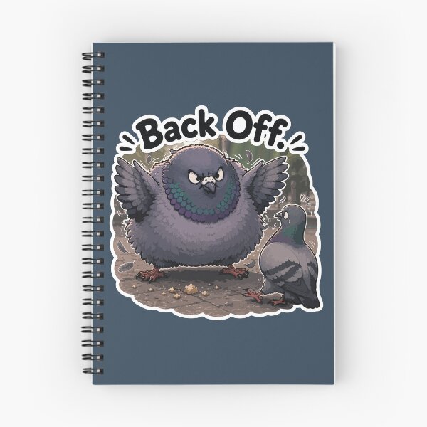 Item preview, Back Off Funny Angry Pigeon Defending Crumbs Sticker designed and sold by SimplePoDesign.