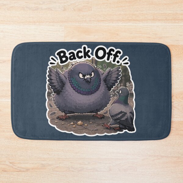 Item preview, Back Off Funny Angry Pigeon Defending Crumbs Sticker designed and sold by SimplePoDesign.