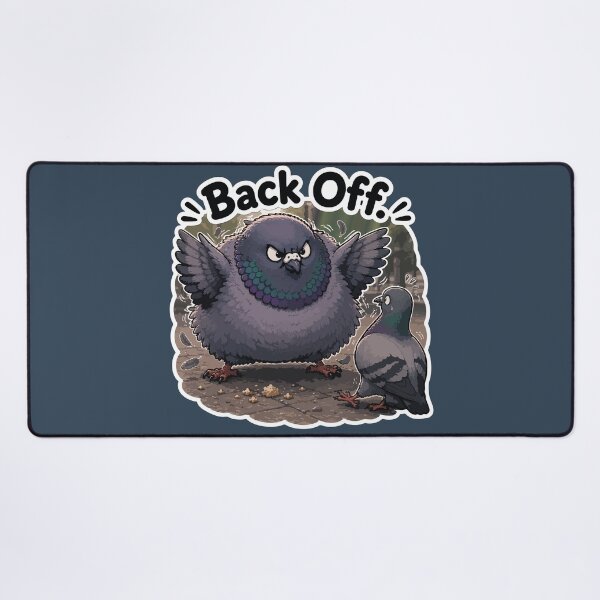 Item preview, Back Off Funny Angry Pigeon Defending Crumbs Sticker designed and sold by SimplePoDesign.