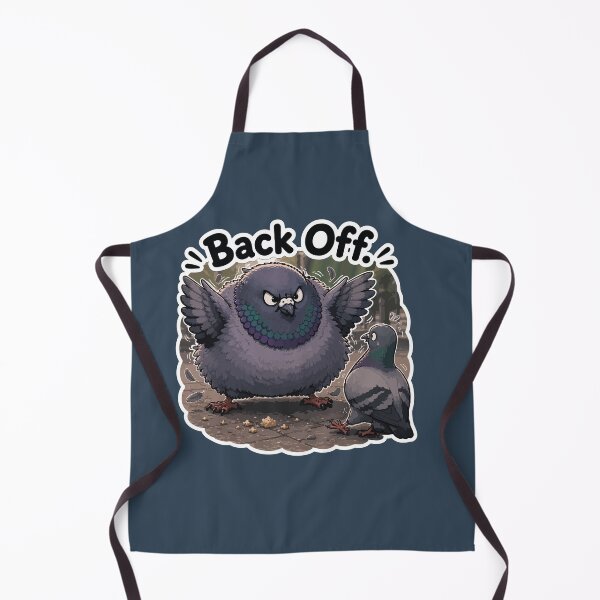 Item preview, Back Off Funny Angry Pigeon Defending Crumbs Sticker designed and sold by SimplePoDesign.