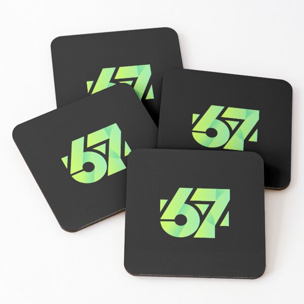 Item preview, Modern Geometric Green Number 67 Graphic Logo designed and sold by Sergii Davydenko.