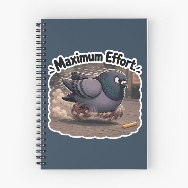 Item preview, Maximum Effort Funny Determined Pigeon Chasing Bread Sticker designed and sold by SimplePoDesign.