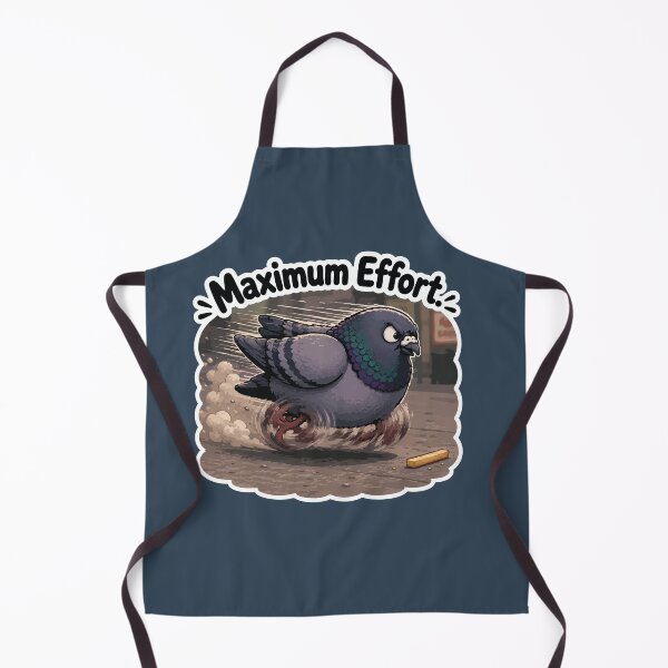 Item preview, Maximum Effort Funny Determined Pigeon Chasing Bread Sticker designed and sold by SimplePoDesign.