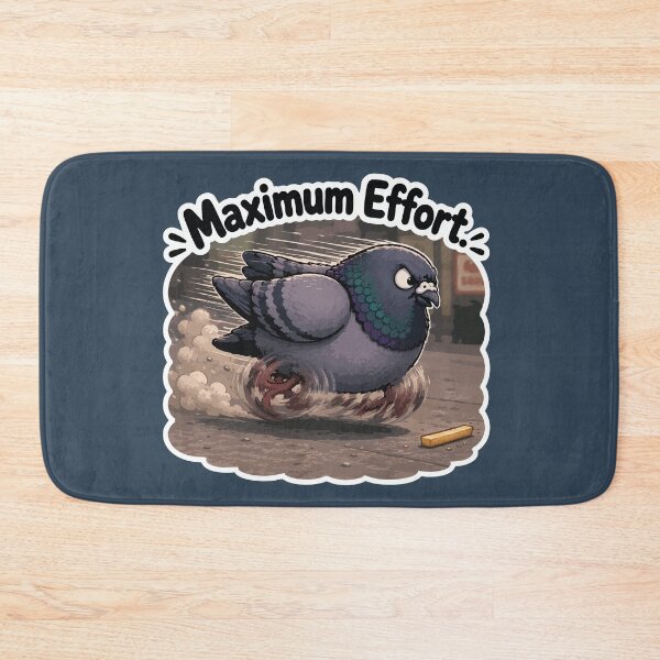 Item preview, Maximum Effort Funny Determined Pigeon Chasing Bread Sticker designed and sold by SimplePoDesign.