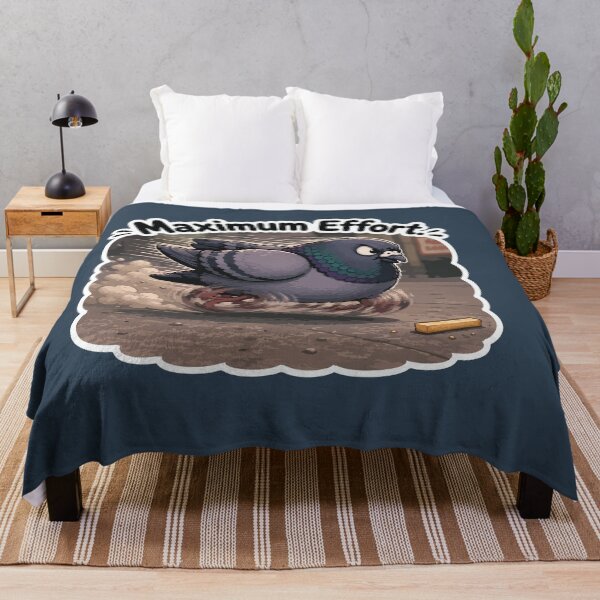 Item preview, Maximum Effort Funny Determined Pigeon Chasing Bread Sticker designed and sold by SimplePoDesign.