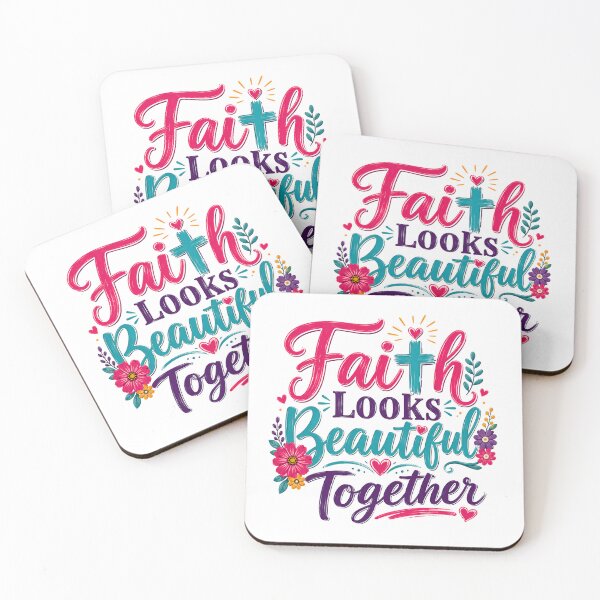 Item preview, Faith Looks Beautiful Together | Christian Women’s Faith Quote | Colorful Inspirational Floral Design designed and sold by Jas-Mine Croche & More LLC.