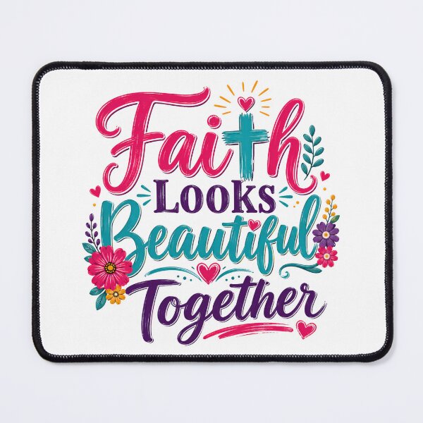 Item preview, Faith Looks Beautiful Together | Christian Women’s Faith Quote | Colorful Inspirational Floral Design designed and sold by Jas-Mine Croche & More LLC.
