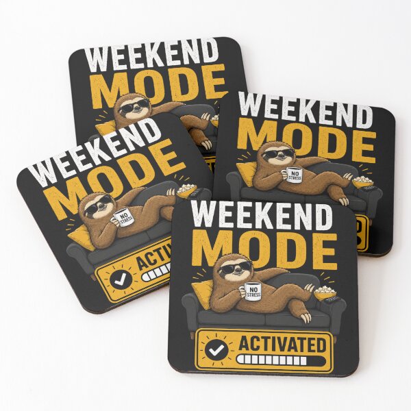 Item preview, Weekend Mode Activated – Funny Sloth Relax Meme designed and sold by Revyra Design .