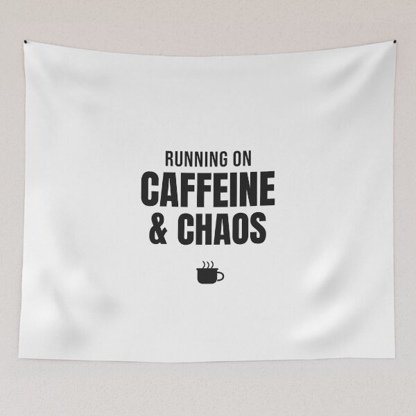 Item preview, Running on Caffeine and Chaos - Funny Mom Coffee Shirt designed and sold by RankShift.