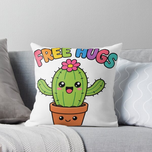 Artikelvorschau, Free Hugs Süßer Kaktus im Topf entworfen und verkauft von BoosterShop.