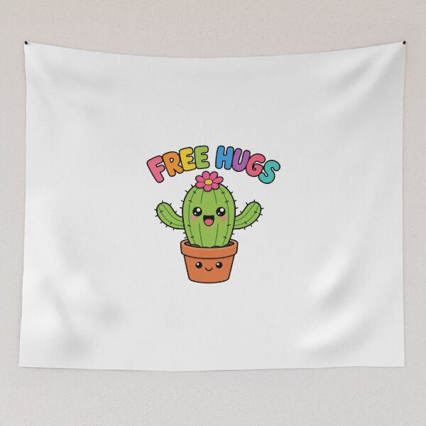 Aperçu de l'œuvre Câlins gratuits, doux cactus en pot créée et vendue par BoosterShop.