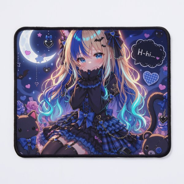 Item preview, H-Hi… – Shy Gothic Neko Girl Aelyra Blue Moon Aesthetic designed and sold by Revyra Design .