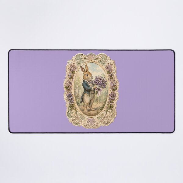 Item preview, Victorian Rabbit Illustration – Vintage Violet Bouquet Design Art designed and sold by MagicMakerPh.