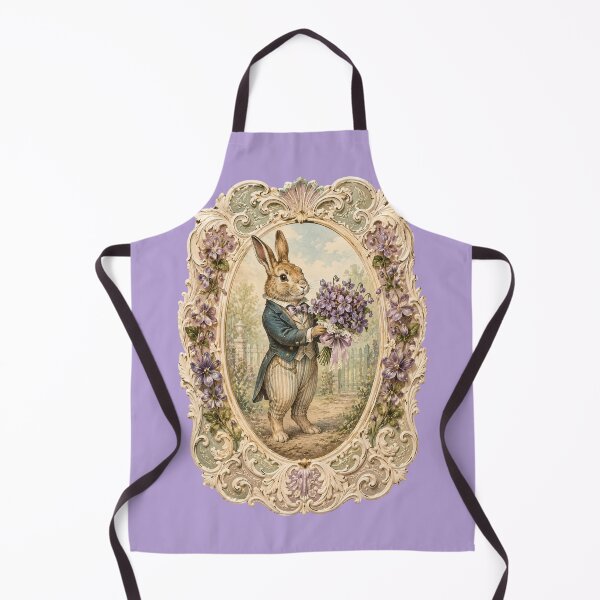 Item preview, Victorian Rabbit Illustration – Vintage Violet Bouquet Design Art designed and sold by MagicMakerPh.