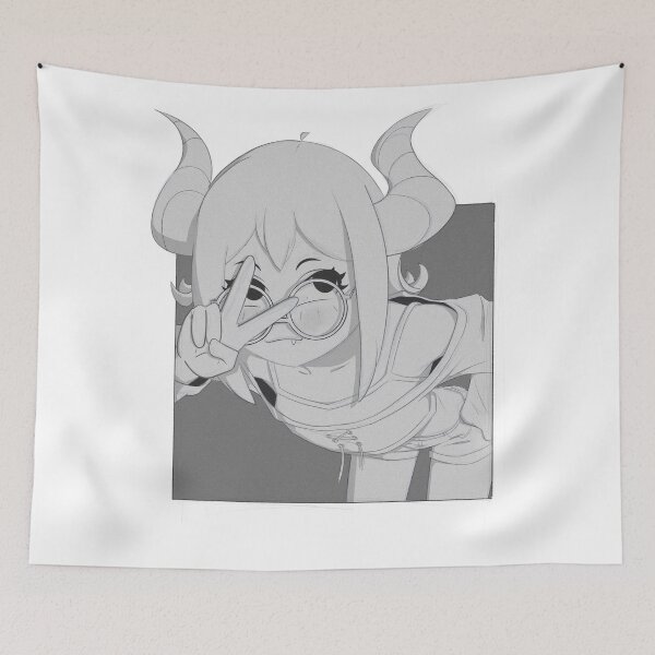Item preview, A girl with horns designed and sold by ricardomartt.