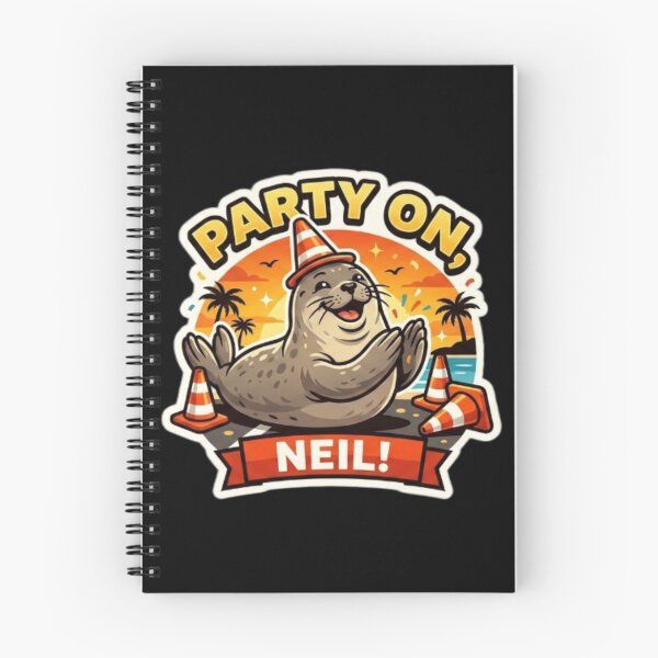 Item preview, Party on Neil – Neil the Seal designed and sold by Sloyar.
