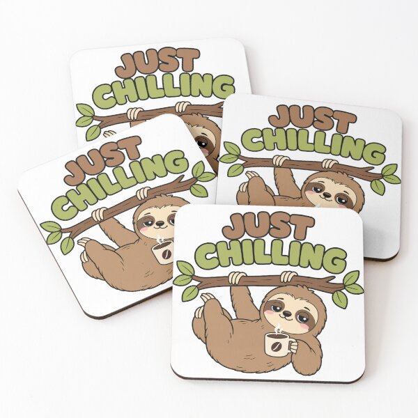 Item preview, Just Chilling Sloth with Coffee designed and sold by BoosterShop.