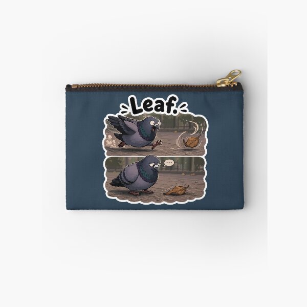 Item preview, Leaf Funny Disappointed Pigeon Cartoon Comic Sticker designed and sold by SimplePoDesign.