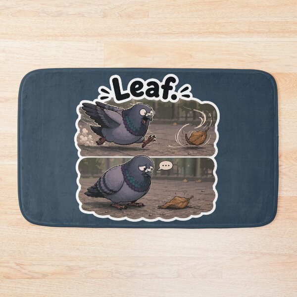 Item preview, Leaf Funny Disappointed Pigeon Cartoon Comic Sticker designed and sold by SimplePoDesign.