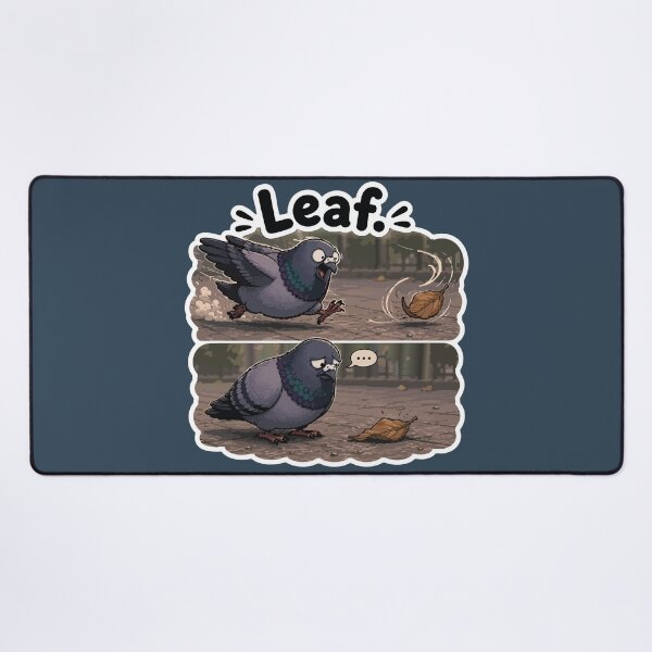 Item preview, Leaf Funny Disappointed Pigeon Cartoon Comic Sticker designed and sold by SimplePoDesign.