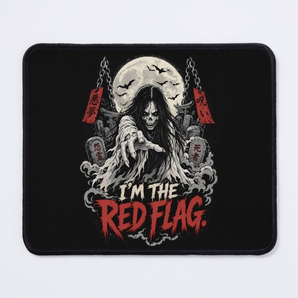 Item preview, Ghost Girl Red Flag Gothic Metal Horror T-Shirt designed and sold by Tong4130.