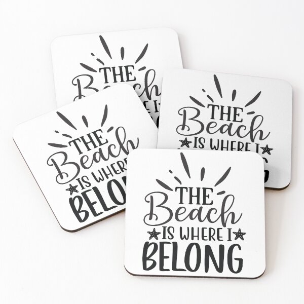 Item preview, The Beach Is Where I Belong - Summer Quotes Retro Vintage Aesthetic Ocean Lover Gift designed and sold by FuzionRaptor.