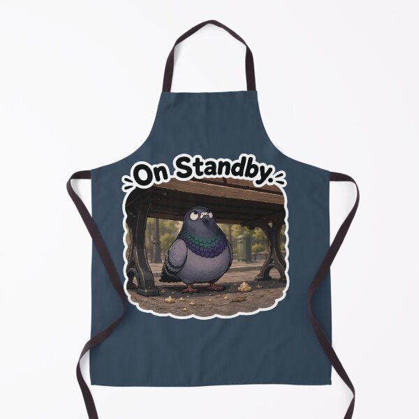 Item preview, On Standby Funny Patient Pigeon Waiting for Crumbs Sticker designed and sold by SimplePoDesign.
