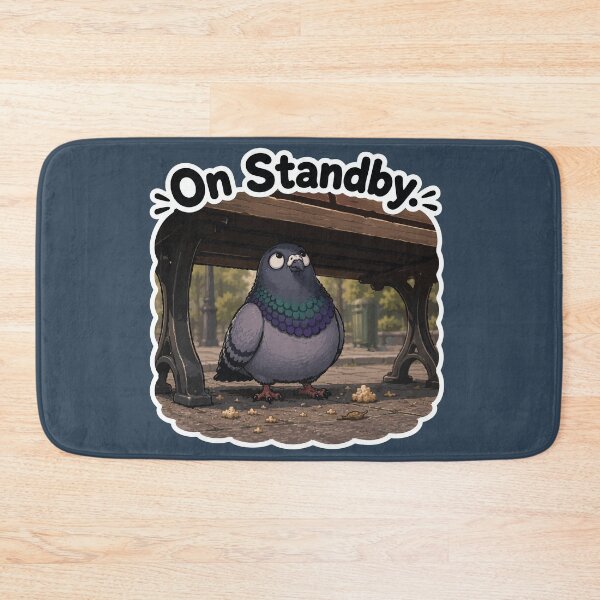 Item preview, On Standby Funny Patient Pigeon Waiting for Crumbs Sticker designed and sold by SimplePoDesign.