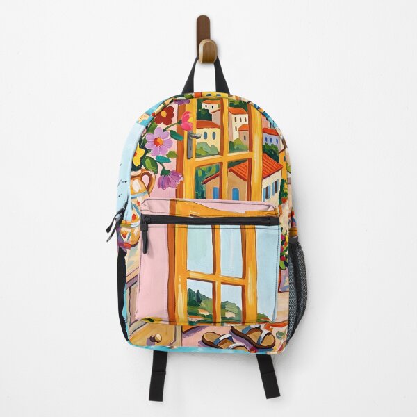 Item preview, Black Cat Mediterranean Window View Art designed and sold by Timegraf.