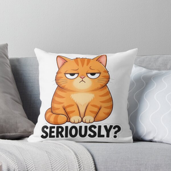 Item preview, Seriously? | Funny Cat Meme Sticker | Cute Kawaii Cat designed and sold by DesignNouha.