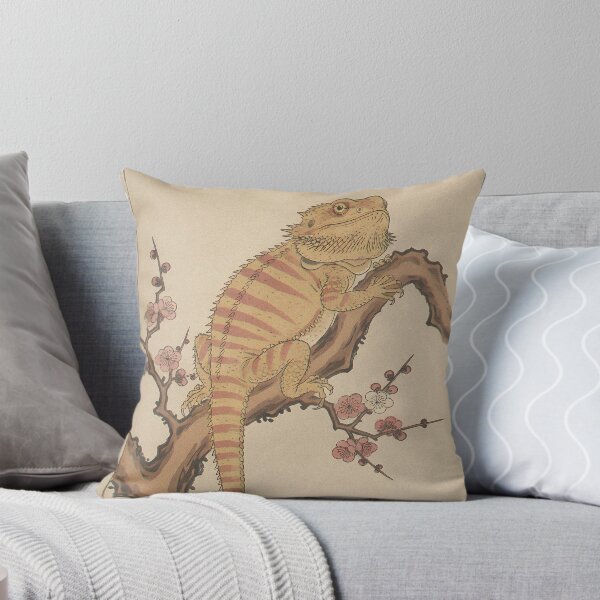 Item preview, Bearded Dragon & Plum Blossom - Japanese Ukiyo-e Woodblock Style Art designed and sold by Ukiyo Creatures.