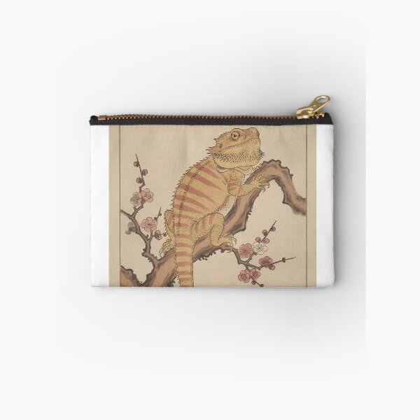 Item preview, Bearded Dragon & Plum Blossom - Japanese Ukiyo-e Woodblock Style Art designed and sold by Ukiyo Creatures.